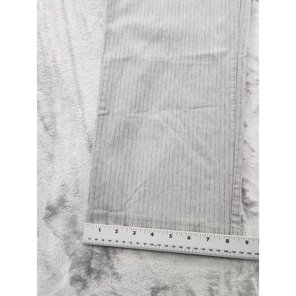 Lane Bryant Striped High Rise‎ Slim Leg Ankle Pants Size 22 Gray Stretch Office - Picture 9 of 10